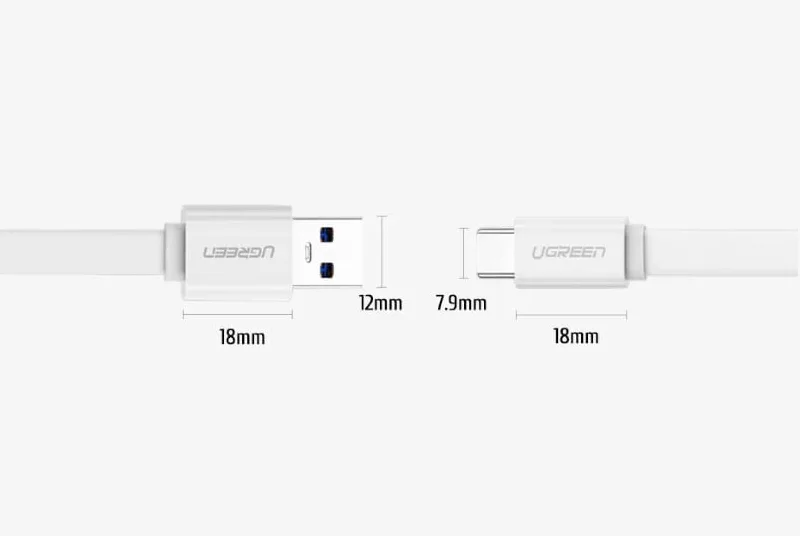 Ugreen 30621 0.25M màu Trắng Cáp USB TypeC sang USB 3.0 cáp tròn US172 — ảnh 10