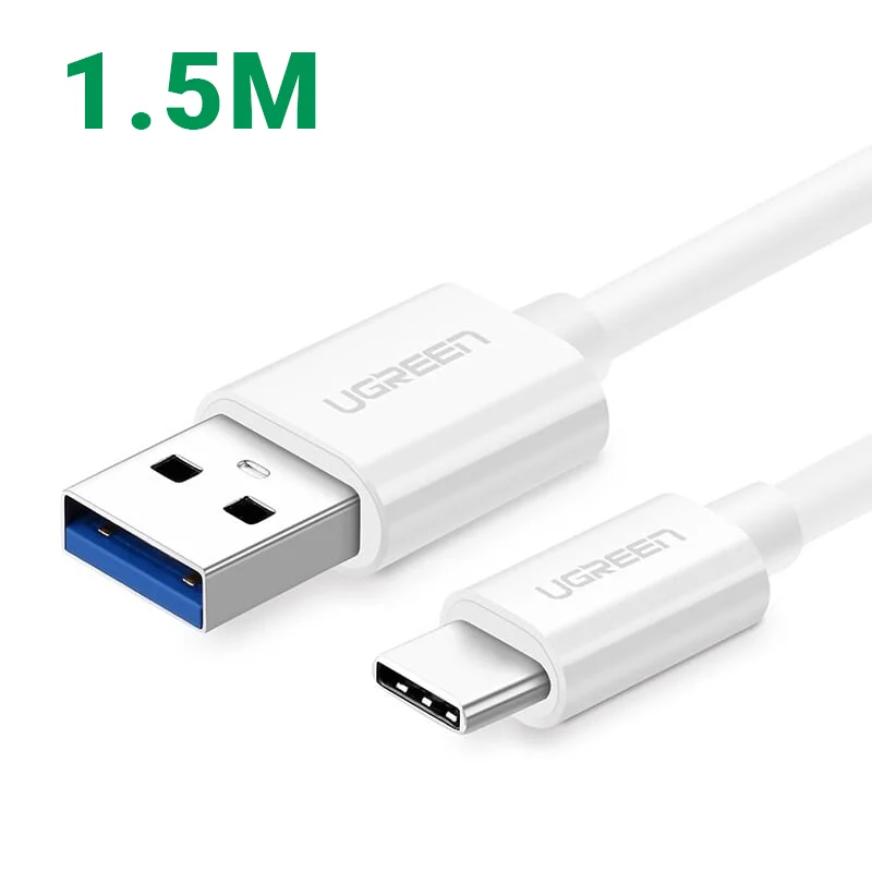 Ugreen 30624 1.5M màu Trắng Cáp USB TypeC sang USB 3.0 cáp tròn US172
