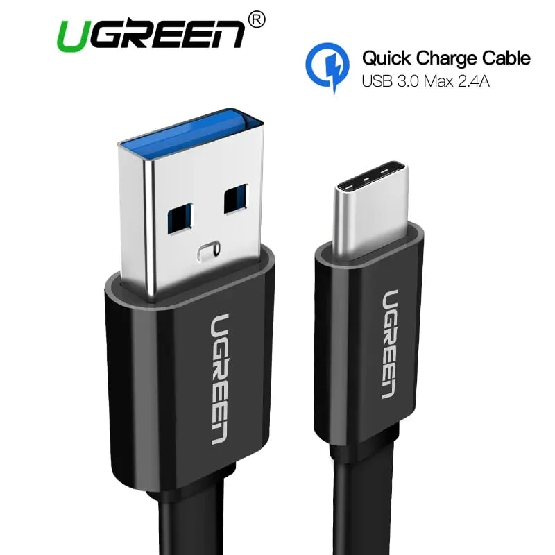 Ugreen 30626 0.25M màu Đen Cáp USB TypeC sang USB 3.0 cáp tròn US172 — ảnh 3