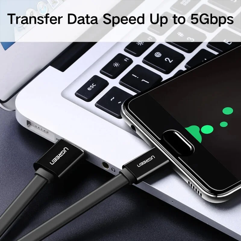 Ugreen 30628 1M màu Đen Cáp USB TypeC sang USB 3.0 cáp tròn US172 — ảnh 7