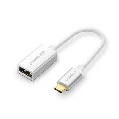 Ugreen 30645 10CM màu bạc Dây USB Type-C hỗ trợ OTG US203
