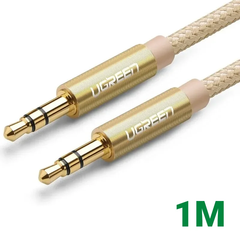Ugreen 30809 1M màu Vàng Cáp âm thanh 2 đầu 3.5mm dương AV112