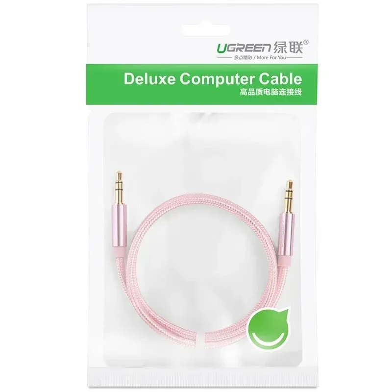 Ugreen 30816 2M màu Hồng Cáp âm thanh 2 đầu 3.5mm dương AV112