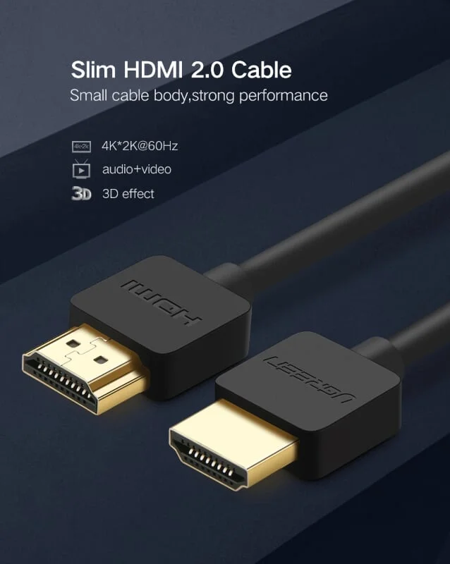 Ugreen 30823 1M màu Đen Cáp tín hiệu HDMI chuẩn 2.0 hỗ trợ phân giải 4K * 2K HD121 — ảnh 3