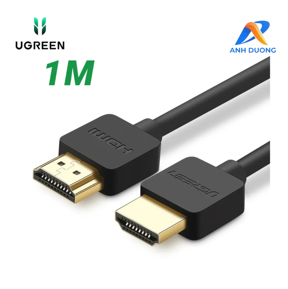Ugreen 30823 1M màu Đen Cáp tín hiệu HDMI chuẩn 2.0 hỗ trợ phân giải 4K * 2K HD121