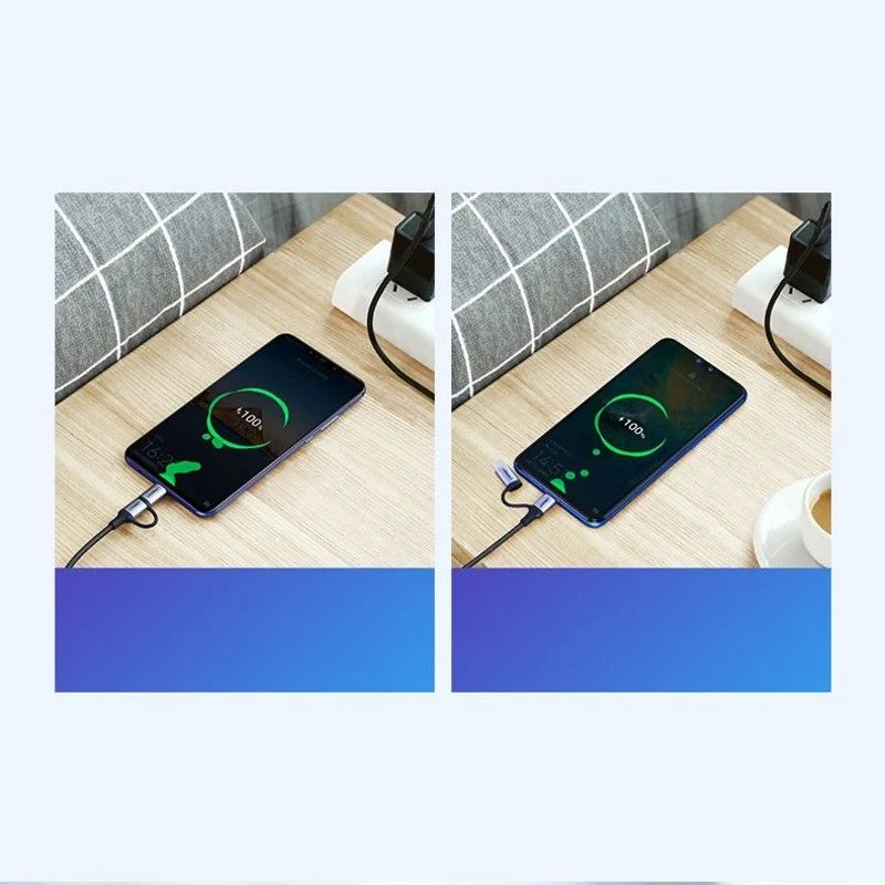 Ugreen 30875 1m cáp USB A ra Micro + Type C màu đen US177 — ảnh 3