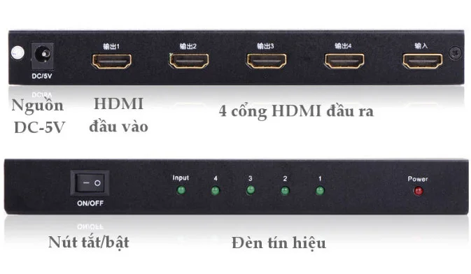Ugreen 40202 Màu Đen Bộ chia HDMI 1 ra 4 hỗ trợ phân giải FULL HD 40202 — ảnh 2