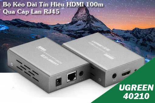 Ugreen 40210 50M đến 100M Bộ nối dài HDMI qua cáp mạng RJ45 CAT5e CAT6 — ảnh 3