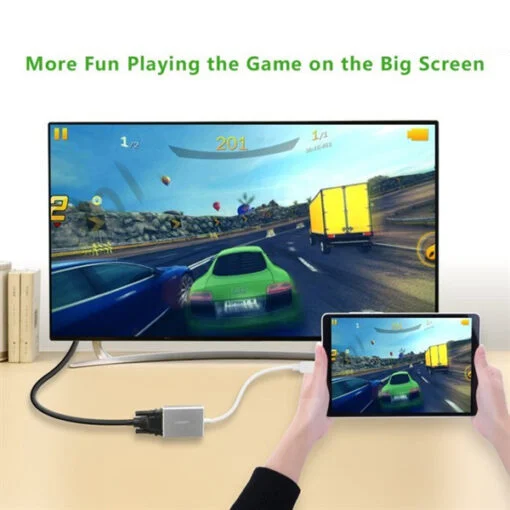 Ugreen 40222 15CM Màu Bạc Bộ chuyển Micro HDMI sang VGA kém cổng âm thanh vỏ nhôm MM111