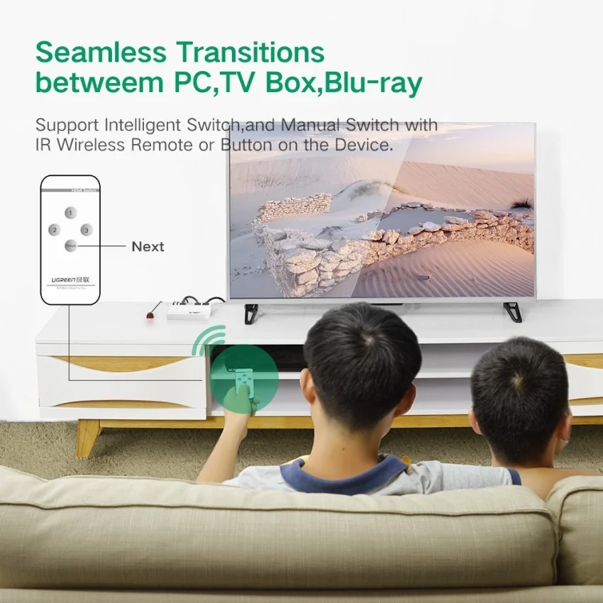 Ugreen 40251 Màu Trắng Bộ gộp HDMI 3 vào 1 HDMI chuẩn 4.1 — ảnh 5