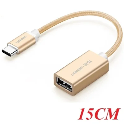 Ugreen 40328 15Cm màu Vàng Cáp USB TypeC 2.0 OTG US203