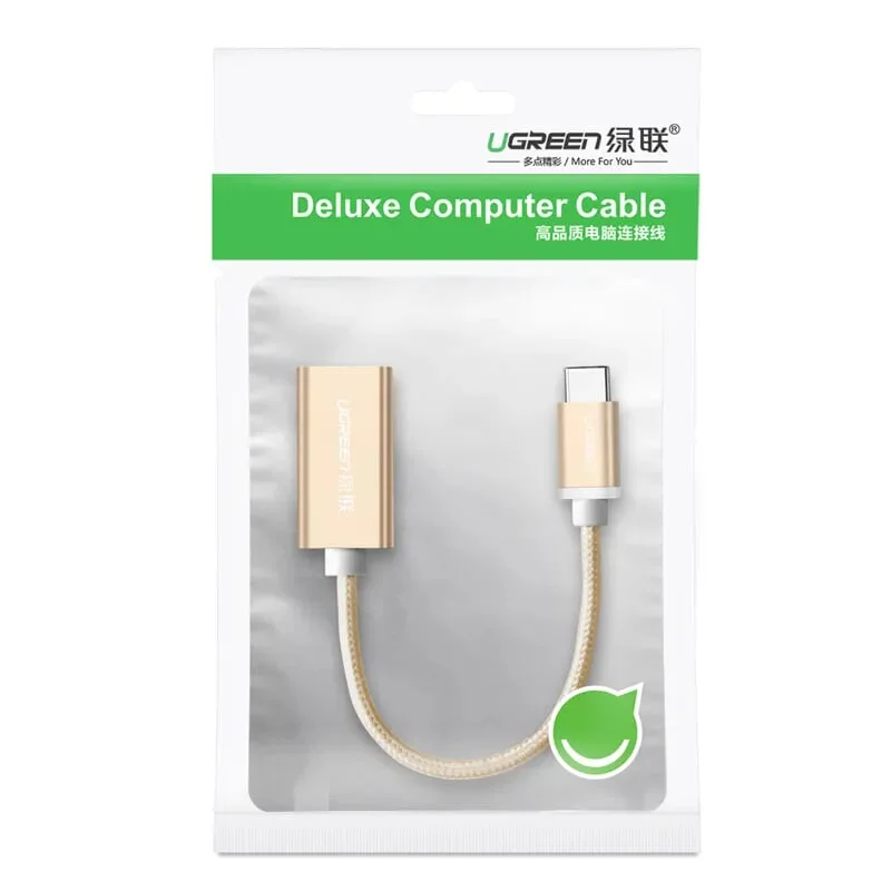 Ugreen 40328 15Cm màu Vàng Cáp USB TypeC 2.0 OTG US203 — ảnh 5