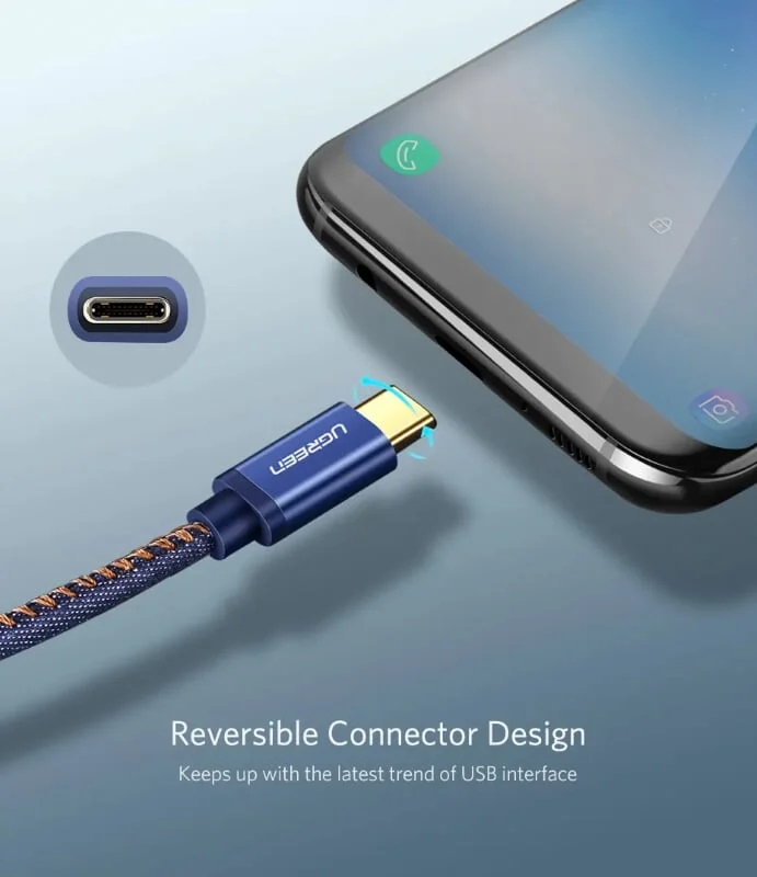 Ugreen 40344 1M màu Xanh Cáp sạc USB TypeC cao cấp US250 — ảnh 5