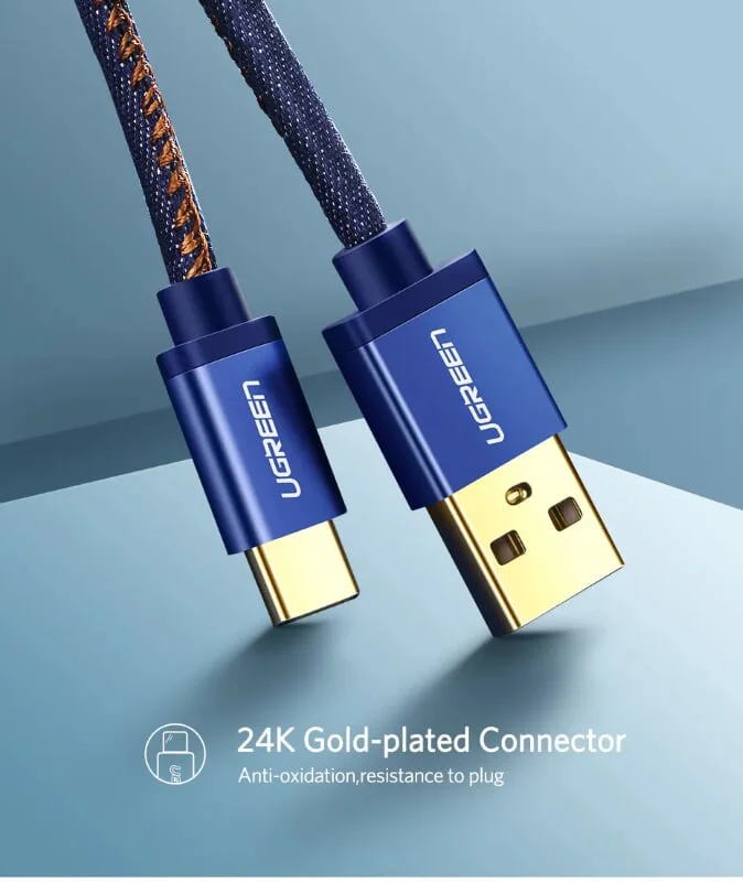 Ugreen 40344 1M màu Xanh Cáp sạc USB TypeC cao cấp US250 — ảnh 9