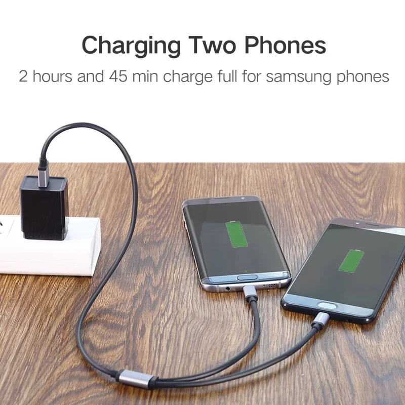 Ugreen 40347 0.5M màu Đen Cáp USB-A 2.0 sang 2 đầu Micro USB US196 — ảnh 11