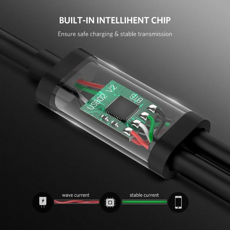 Ugreen 40347 0.5M màu Đen Cáp USB-A 2.0 sang 2 đầu Micro USB US196 — ảnh 5