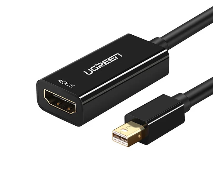 Ugreen 40360 25CM màu Đen Cáp chuyển đổi Mini DP sang HDMI hỗ trợ phân giải 4K x 2K MD112 — ảnh 2