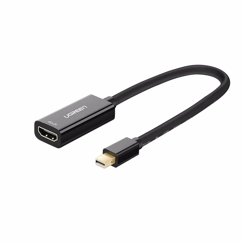 Ugreen 40360 25CM màu Đen Cáp chuyển đổi Mini DP sang HDMI hỗ trợ phân giải 4K x 2K MD112