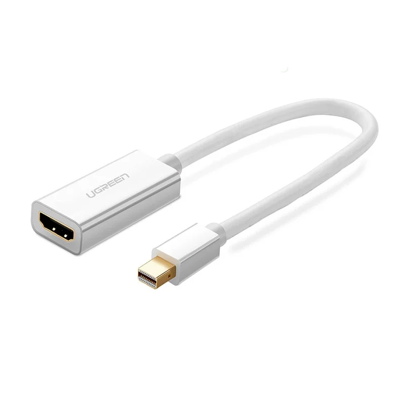 Ugreen 40361 25CM màu Trắng Cáp chuyển đổi Mini DP sang HDMI hỗ trợ phân giải 4K x 2K MD112