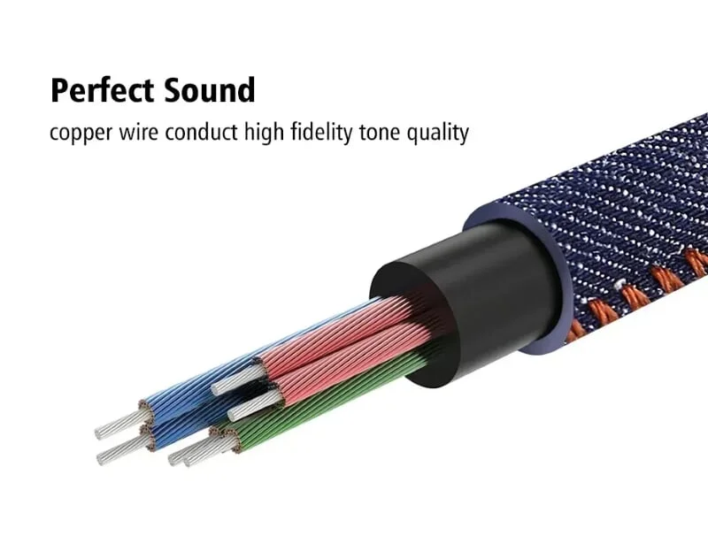 Ugreen 40402 1M màu Xanh Cáp âm thanh 2 đầu 3.5mm dương AV113