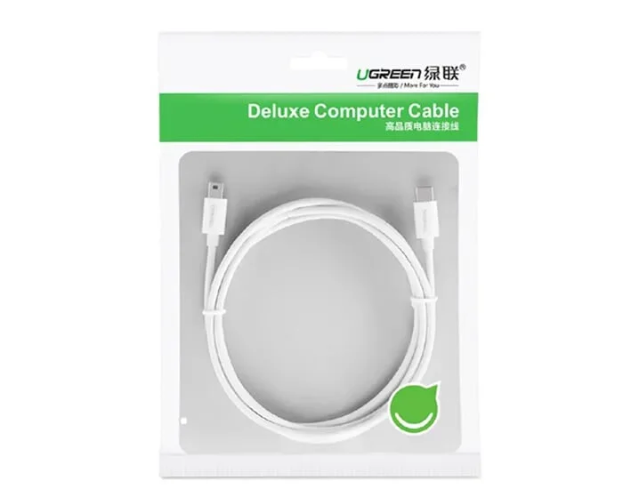 Ugreen 40418 1.5M màu trắng cáp USB Type-C sang mini USB US142 — ảnh 6