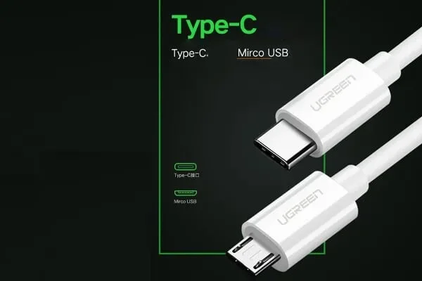 Ugreen 40419 1.5M màu trắng cáp USB Type-C sang micro USB US142 — ảnh 8