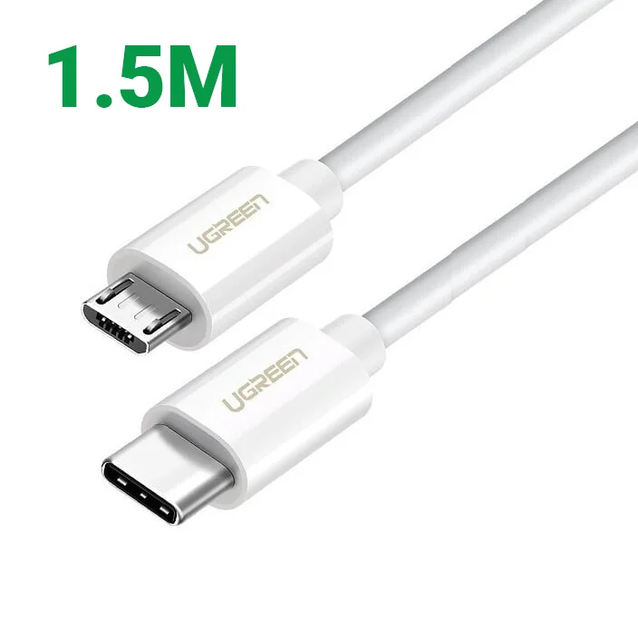 Ugreen 40419 1.5M màu trắng cáp USB Type-C sang micro USB US142