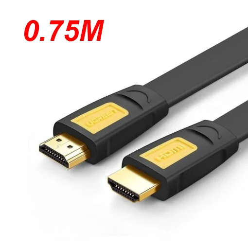 Ugreen 40422 0.75M màu Vàng Cáp tín hiệu HDMI chuẩn 1.4 hỗ trợ phân giải 4K * 2K 60hz cáp dẹt HD101