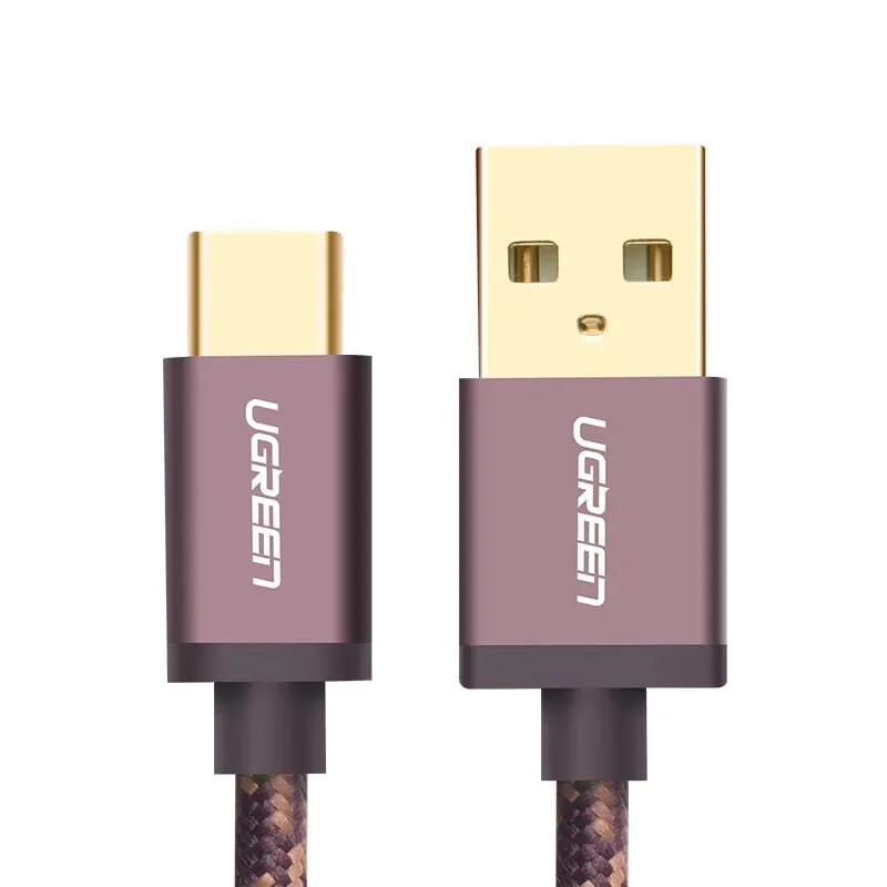 Ugreen 40429 1M màu Nâu Cáp sạc USB TypeC cao cấp US250 — ảnh 2