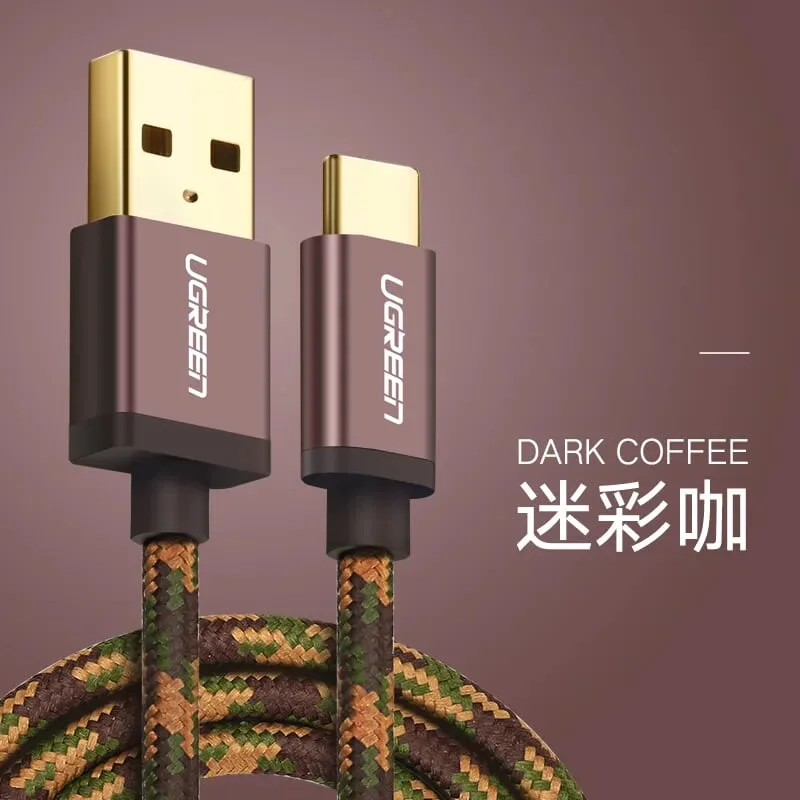 Ugreen 40430 1.5M màu Nâu Cáp sạc USB TypeC cao cấp US250 — ảnh 5