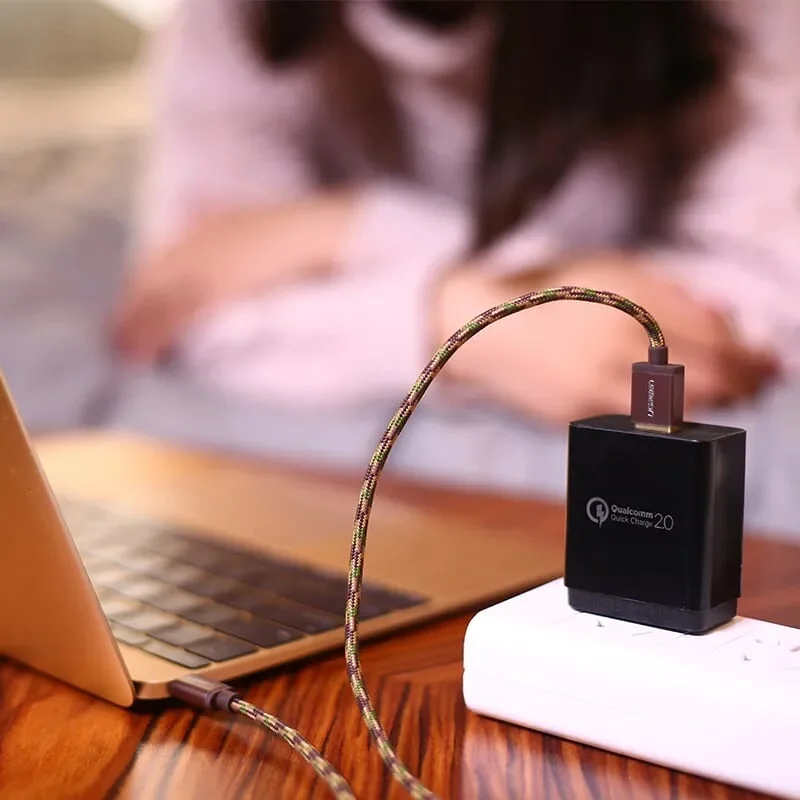 Ugreen 40431 2M màu Nâu Cáp sạc USB TypeC cao cấp US250 — ảnh 3