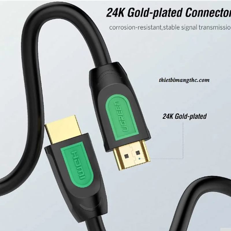 Ugreen 40468 15M màu Đen Cáp tín hiệu HDMI chuẩn 1.4 hỗ trợ phân giải Full HD HD101