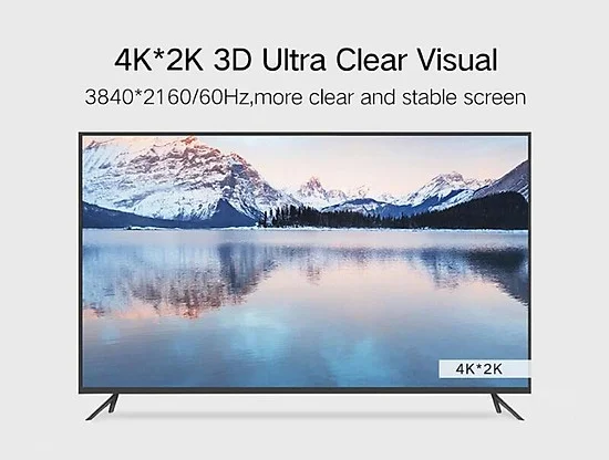 Ugreen 40490 2M màu Hồng Cáp tín hiệu HDMI chuẩn 2.0 sợi siêu nhỏ cao cấp HD117