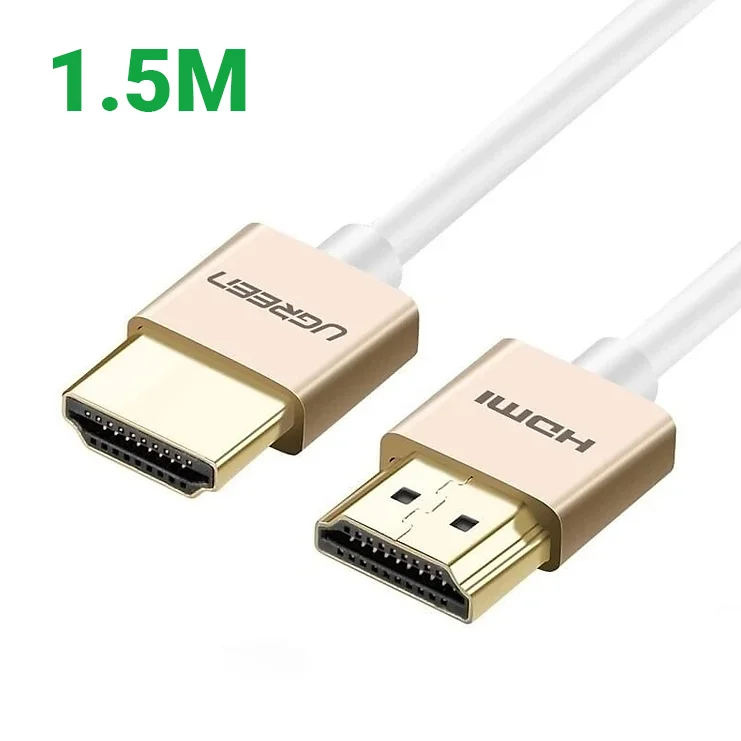 Ugreen 40489 1.5M màu Hồng Cáp tín hiệu HDMI chuẩn 2.0 sợi siêu nhỏ cao cấp HD117
