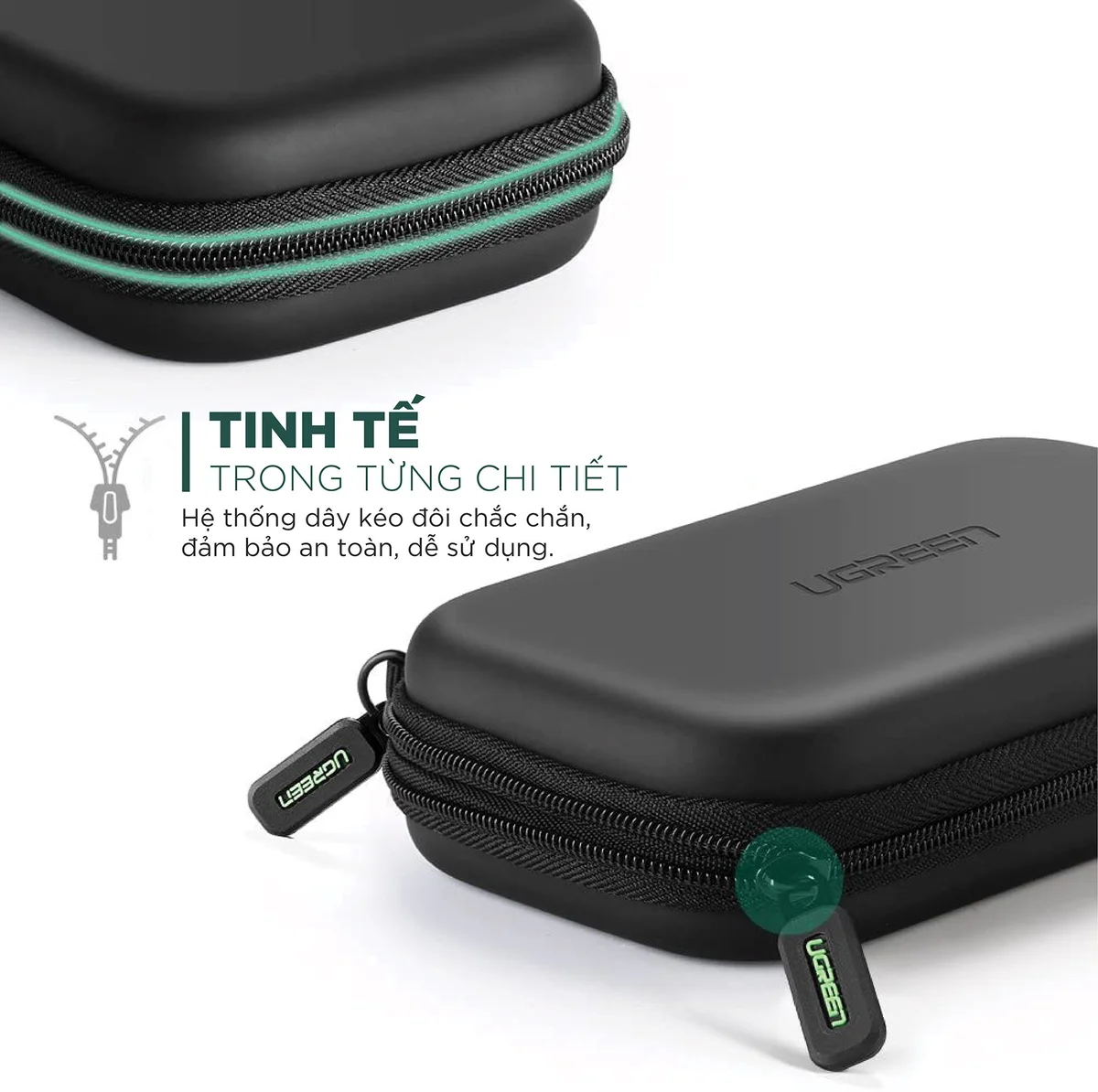 Ugreen 40707 Màu Đen Hộp đựng ổ cứng 2.5 HDD chống sốc