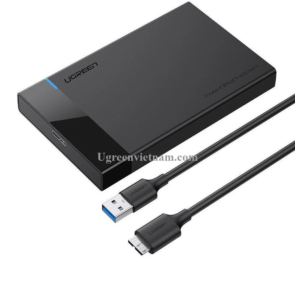 Ugreen 40723 Màu Xanh Hộp đựng ổ cứng SSD , HDD chuẩn Sata 2.5inch US221 20040723