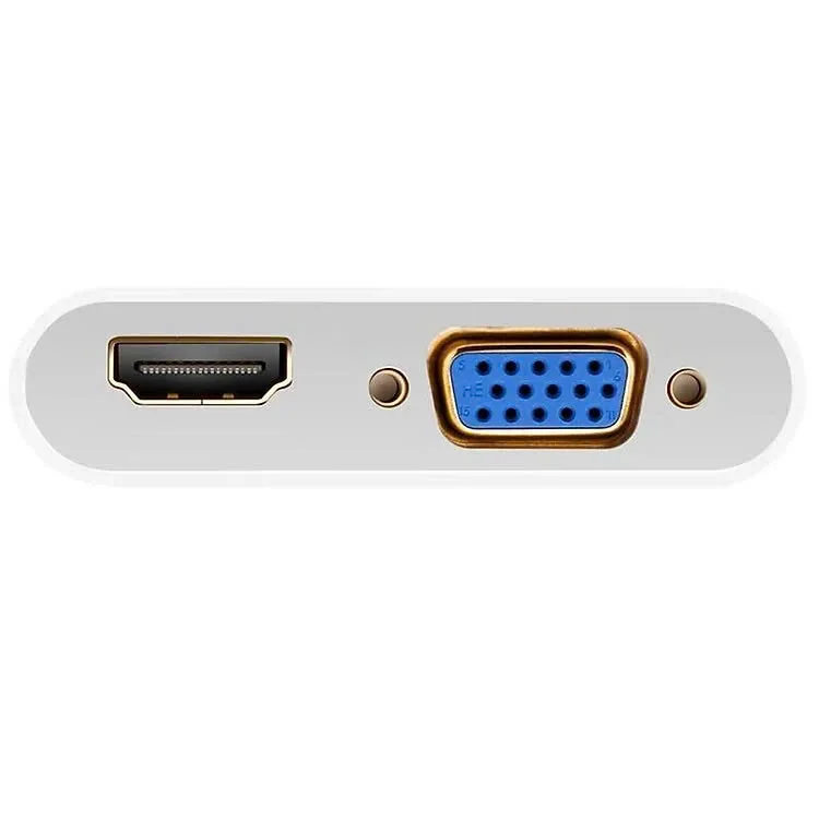 Ugreen 40743 Màu Trắng Bộ chuyển Mini HDMI sang VGA + HDMI MM136 — ảnh 3