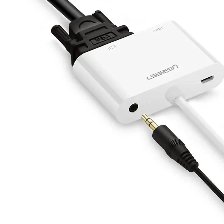 Ugreen 40743 Màu Trắng Bộ chuyển Mini HDMI sang VGA + HDMI MM136 — ảnh 7