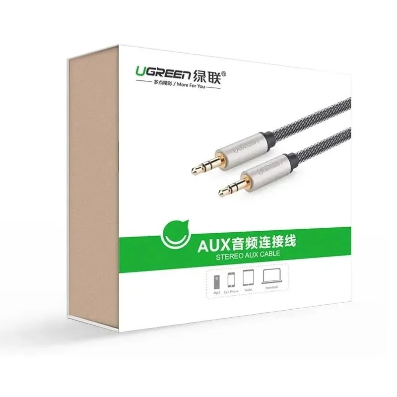 Ugreen 40786 12M màu Đen Cáp âm thanh 2 đầu 3.5mm dương đầu bọc kim loại cao cấp AV125 — ảnh 11