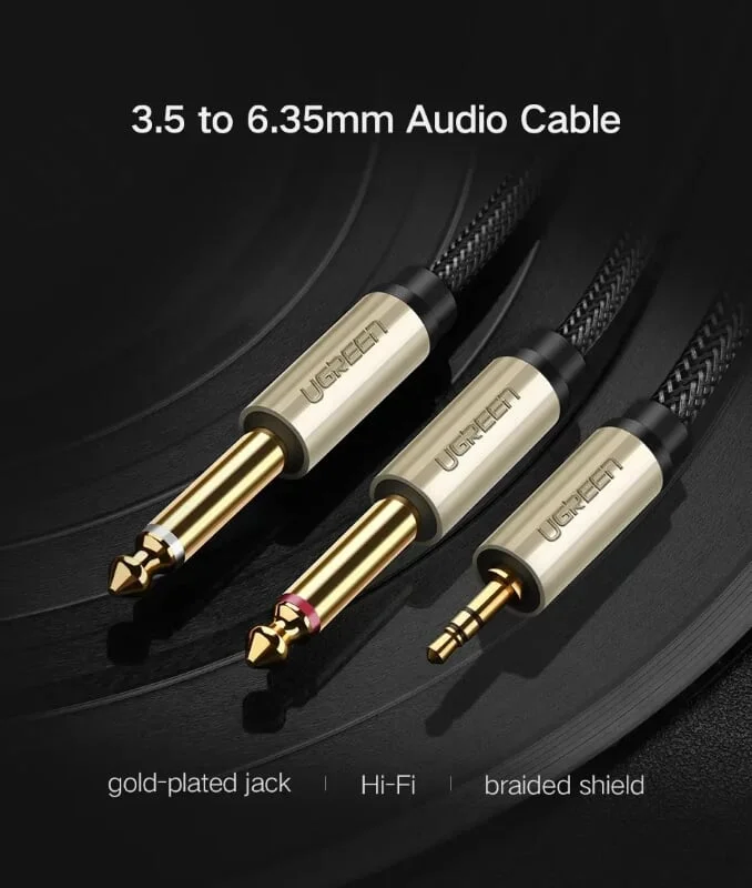 Ugreen 40789 0.5M Màu Đen Cáp âm thanh 2 đầu 6.5mm dương sang 3.5mm dương cao cấp AV126 — ảnh 6