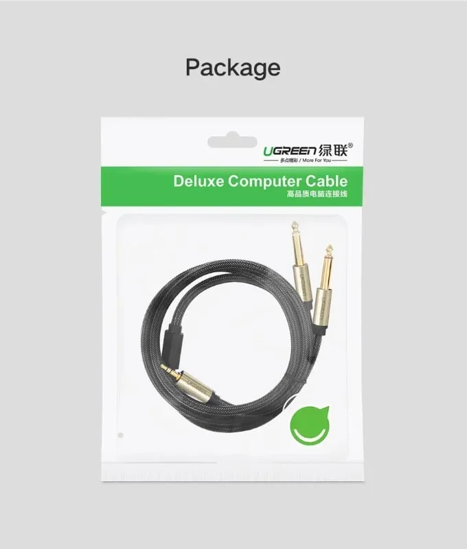 Ugreen 40794 5M Màu Đen Cáp âm thanh 2 đầu 6.5mm dương sang 3.5mm dương cao cấp AV126 — ảnh 11