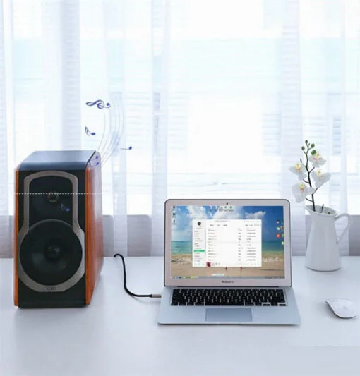 Ugreen 40802 1M màu Đen Cáp âm thanh 3.5mm sang 6.5mm cao cấp AV127