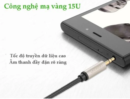 Ugreen 40806 5M màu Đen Cáp âm thanh 3.5mm sang 6.5mm cao cấp AV127 — ảnh 9
