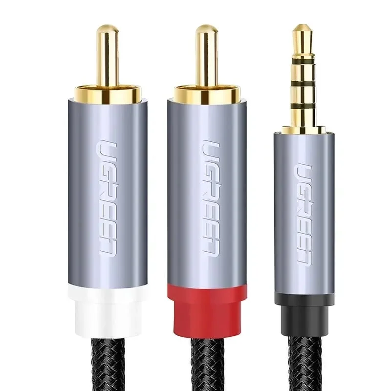 Ugreen 40840 0.5M màu Đen Cáp âm thanh 2 đầu Bông sen sang 3.5mm Dương AV135