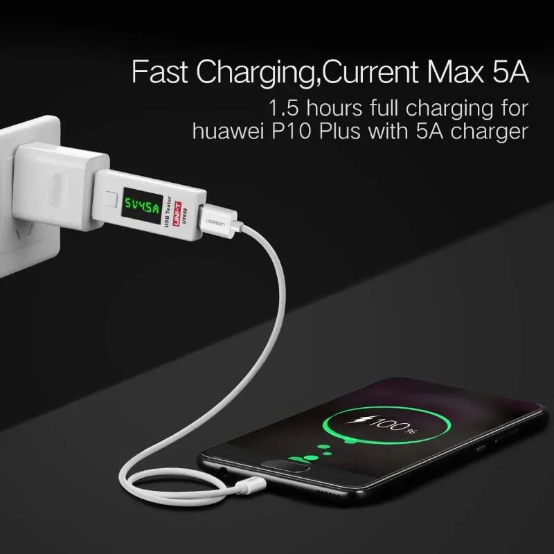 Ugreen 40887 0.5M 5A màu Trắng Dây USB sang USB Type-C vỏ ABS US253 — ảnh 12