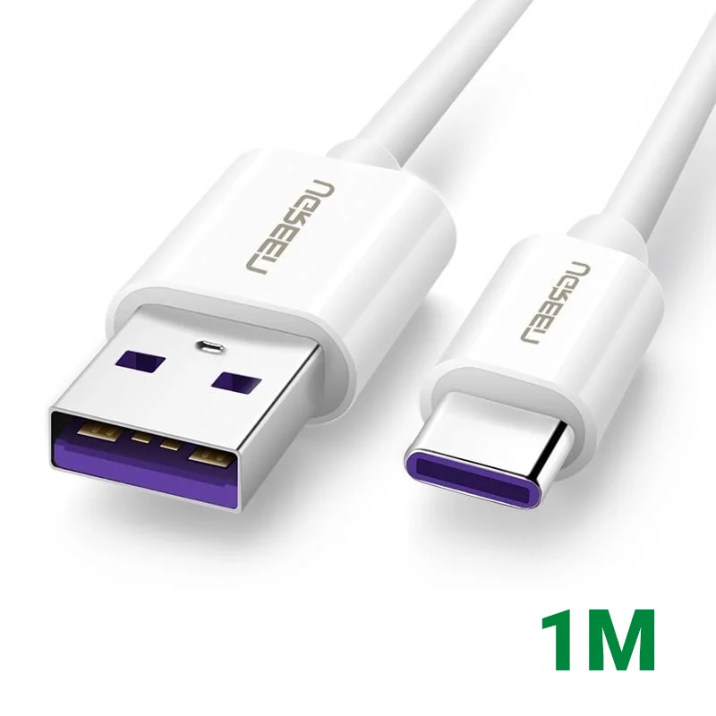 Ugreen 40888 1M 5A màu Trắng Dây USB sang USB Type-C vỏ ABS US253