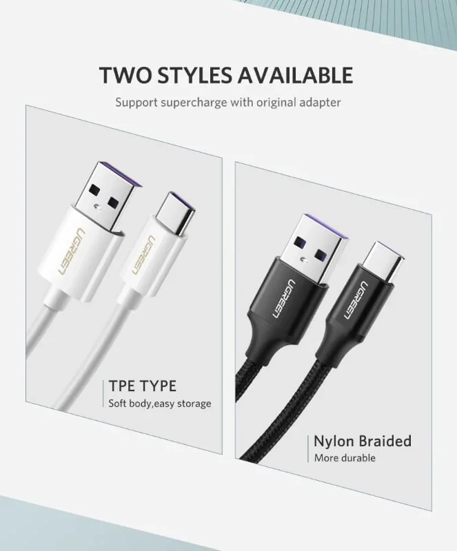 Ugreen 40889 1.5M 5A màu Trắng Dây USB sang USB Type-C vỏ ABS US253 — ảnh 10