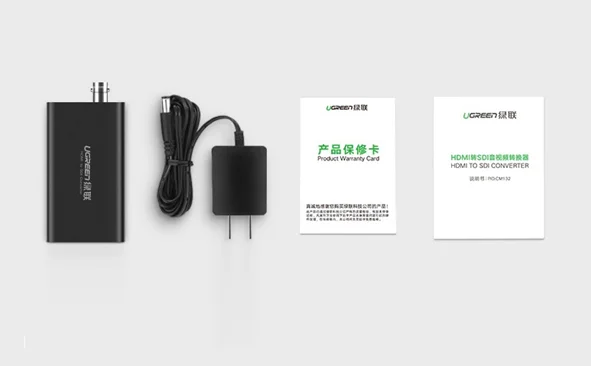 Ugreen 40966 Màu Đen Bộ chuyển 3G HDMI sang SDI hỗ trợ phân giải FULL HD kèm cổng âm thanh CM132