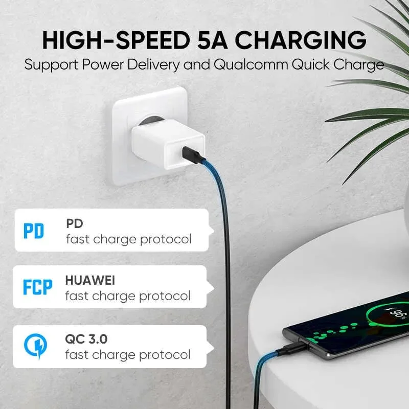 Ugreen 50229 0.5M màu đen Dây USB Type-C sang USB Type-C US266 — ảnh 3