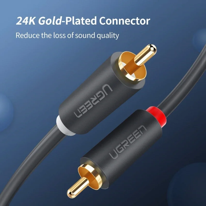 Ugreen 50285 0.5M màu Đen Cáp âm thanh Bông sen 2 ra 2 dương AV104 — ảnh 5